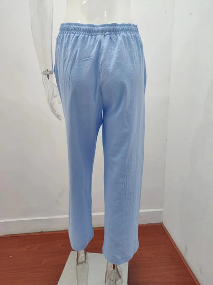 The Florence Linen Trousers | High-Waisted Relaxed Linen Pants