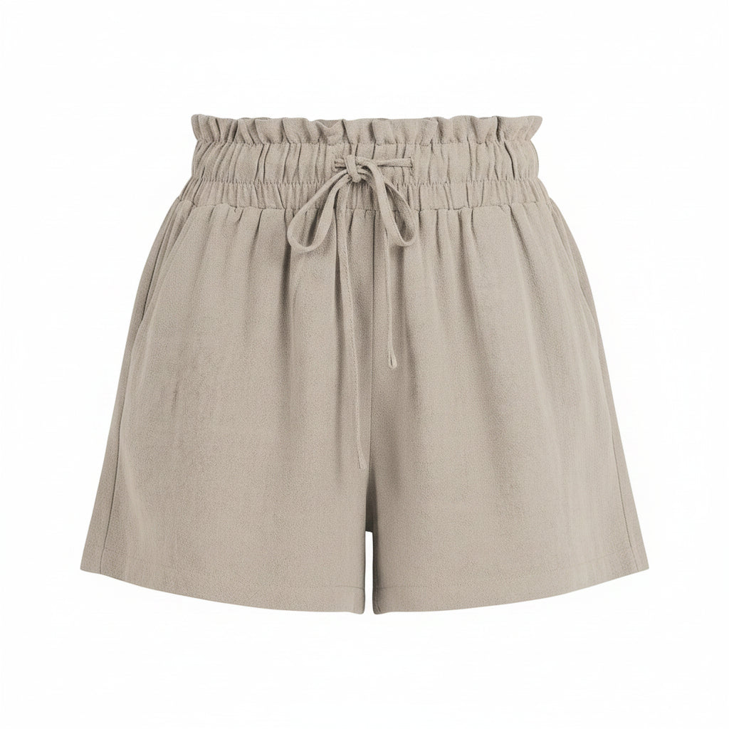 The Isla Linen Shorts | High-Waisted Tailored Linen Shorts
