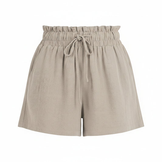 The Isla Linen Shorts | High-Waisted Tailored Linen Shorts