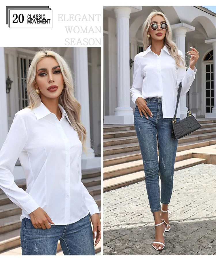 The Amelia Cotton Shirt | Oversized Button-Up Shirt
