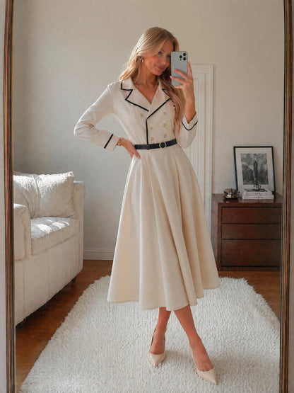 The Rosalie Dress | Elegant Feminine Midi Dress