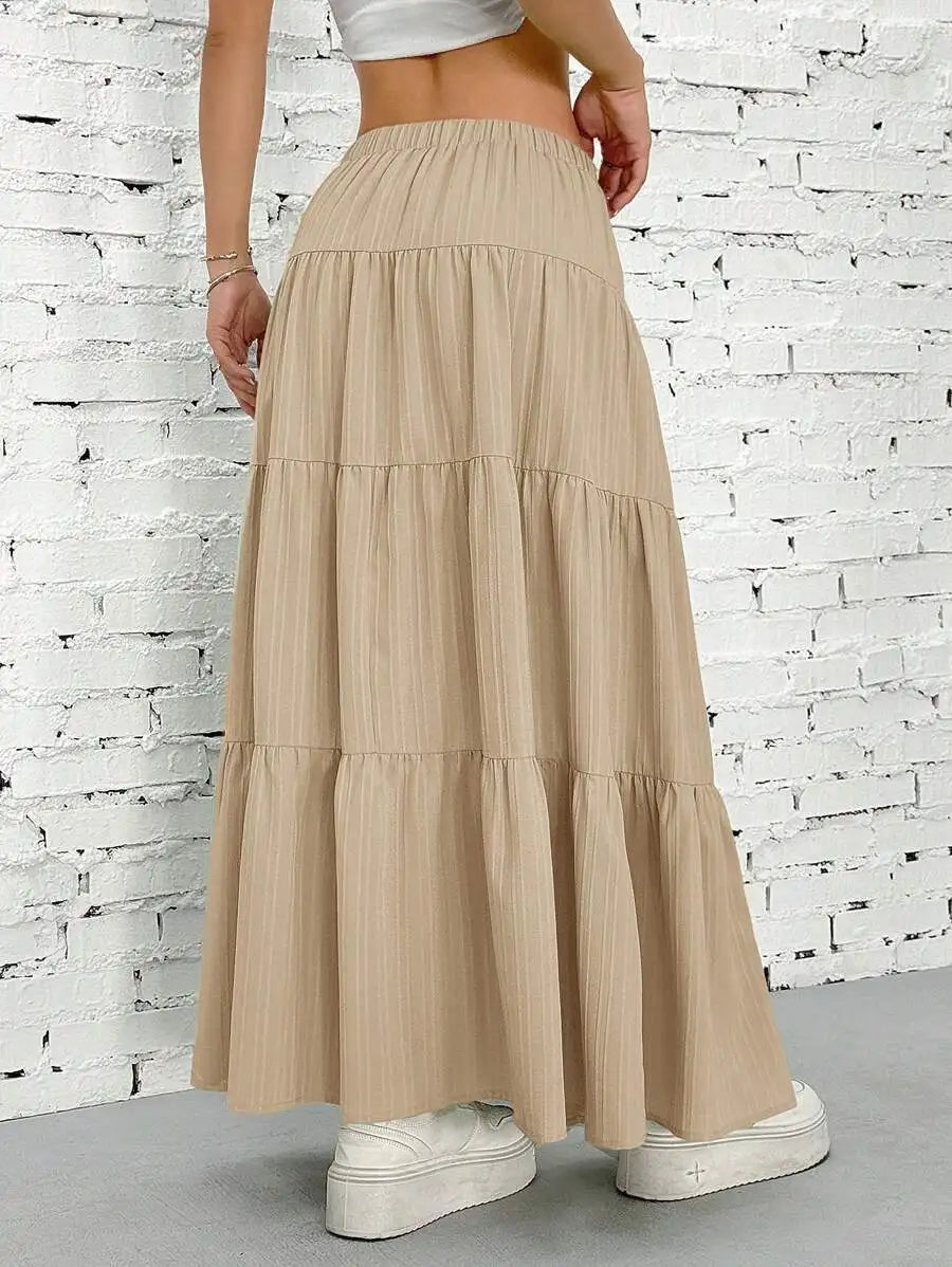 The Madeleine Skirt | Satin High-Waisted Midi