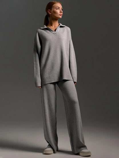 The Antonella Knit Set | Soft Knit Top & Trousers