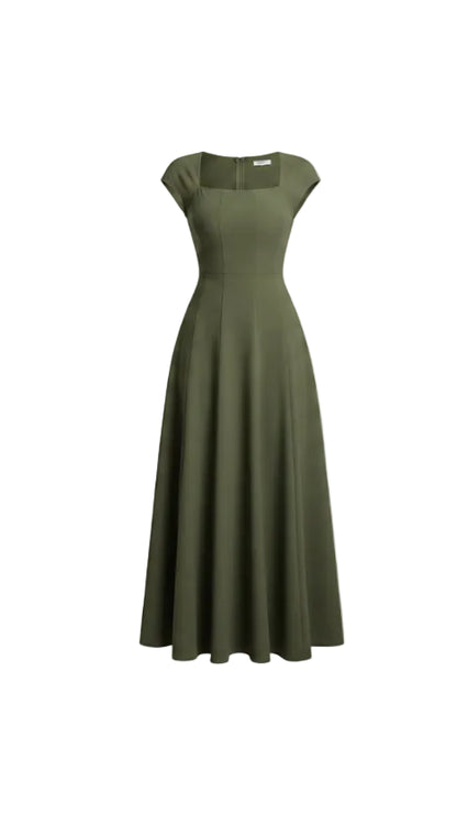 The Eleanor Wrap Midi Dress | A-Line Wrap Midi Dress