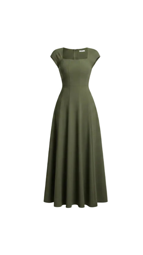 The Eleanor Wrap Midi Dress | A-Line Wrap Midi Dress