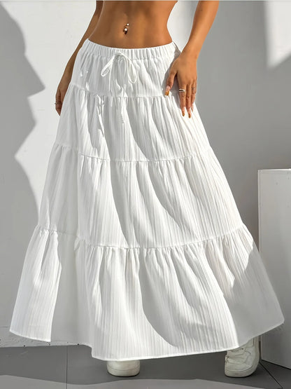 The Madeleine Skirt | Satin High-Waisted Midi