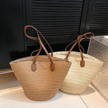 The Riviera Tote | Structured Woven Tote Bag