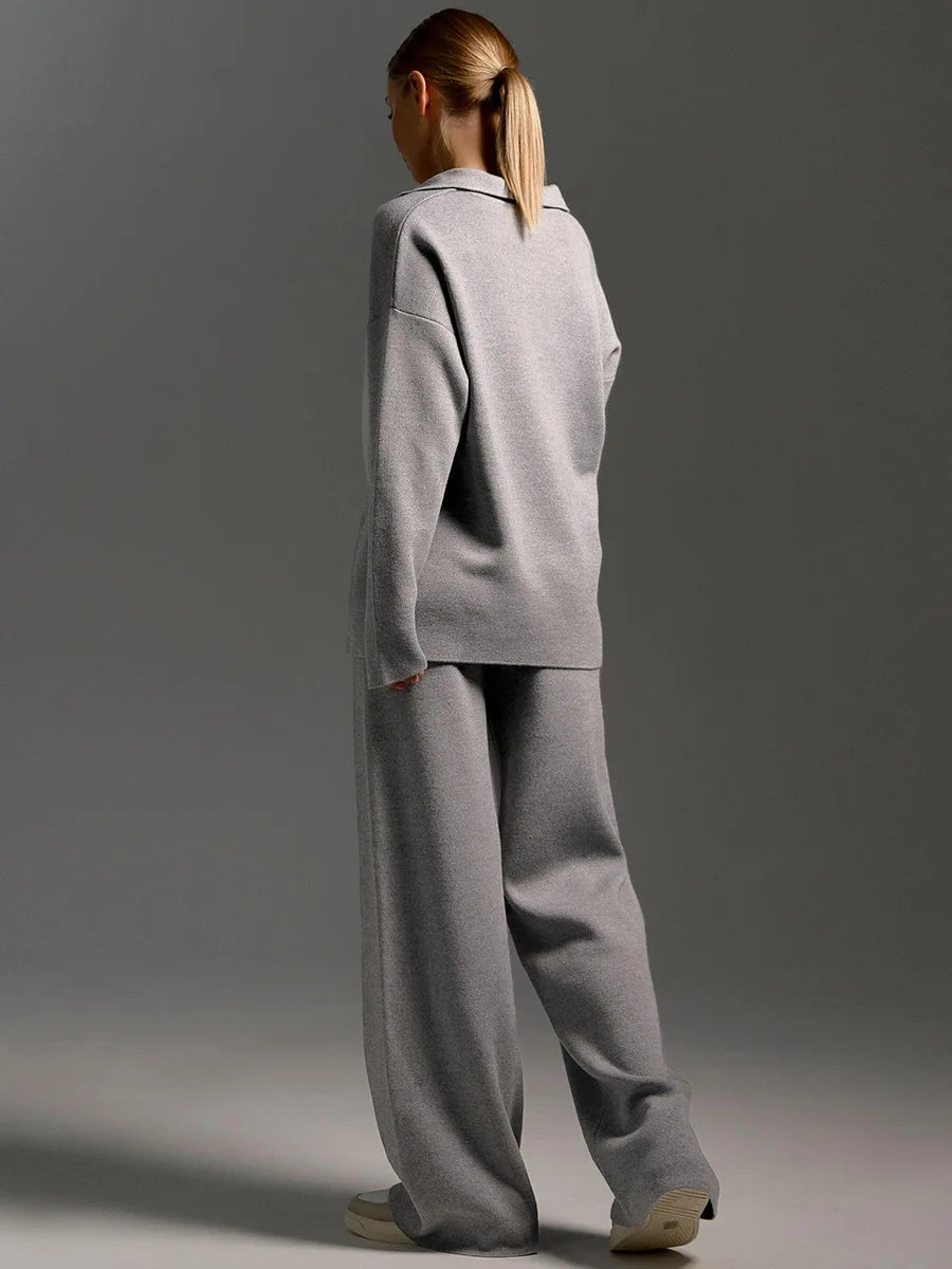 The Antonella Knit Set | Soft Knit Top & Trousers