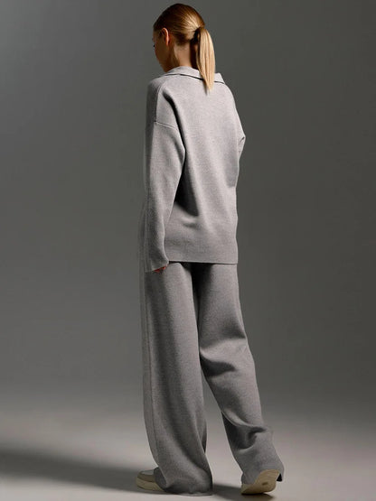 The Antonella Knit Set | Soft Knit Top & Trousers