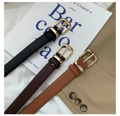 The Almara Belt | Minimal Black Leather Belt