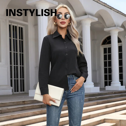 The Amelia Cotton Shirt | Oversized Button-Up Shirt
