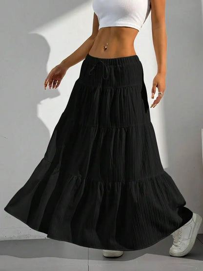 The Madeleine Skirt | Satin High-Waisted Midi