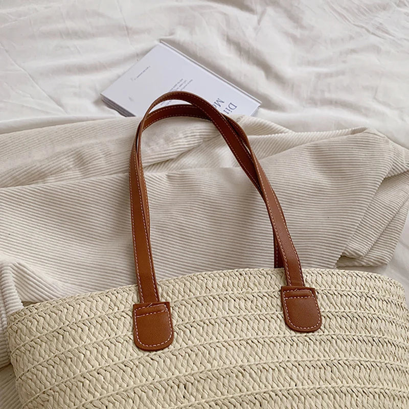 The Riviera Tote | Structured Woven Tote Bag