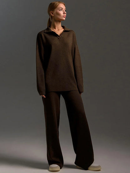 The Antonella Knit Set | Soft Knit Top & Trousers