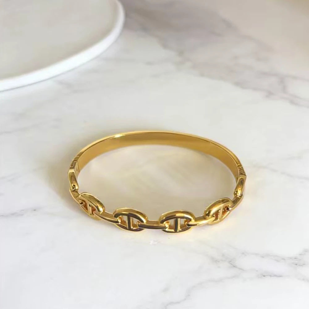 The Gold Cuff Bracelet | Polished Statement Cuff