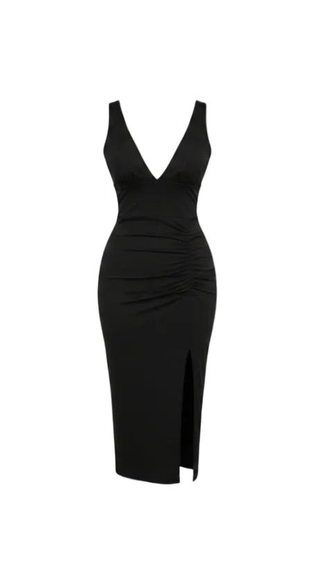 The Seraphina Maxi Dress | Halter Neck Maxi Dress with Open Back & Side Slit