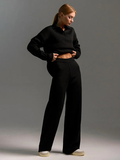 The Antonella Knit Set | Soft Knit Top & Trousers