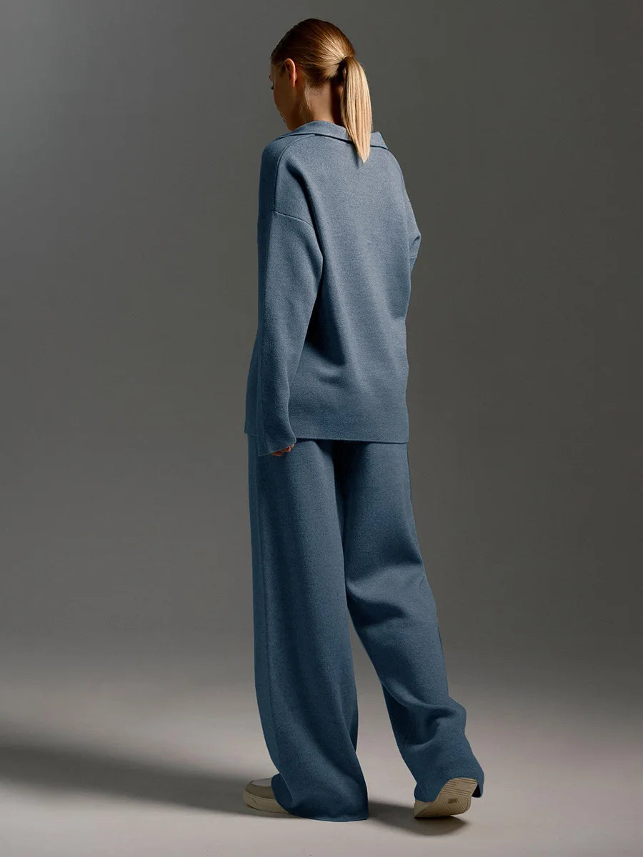 The Antonella Knit Set | Soft Knit Top & Trousers