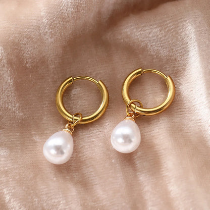 The Noelle Pearl Earrings | Minimal Pearl Drop Earrings