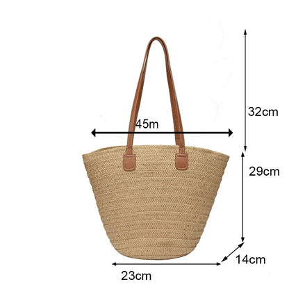 The Riviera Tote | Structured Woven Tote Bag