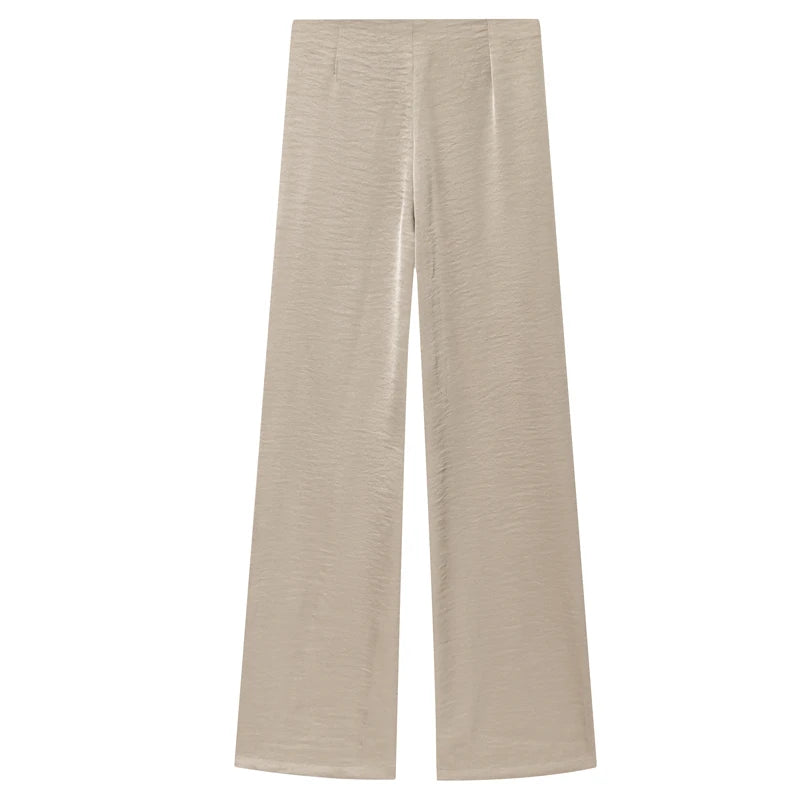 The Isabella Satin Set | Strapless Top & High-Waisted Trousers