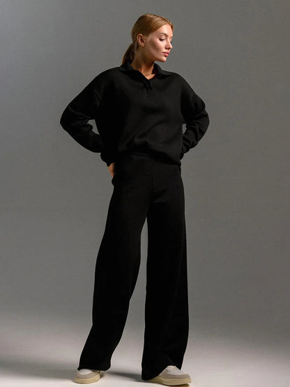The Antonella Knit Set | Soft Knit Top & Trousers