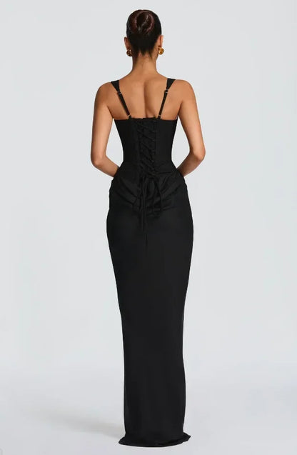 The Genevieve Pleated Midi Dress | Square Neck Midi Dress