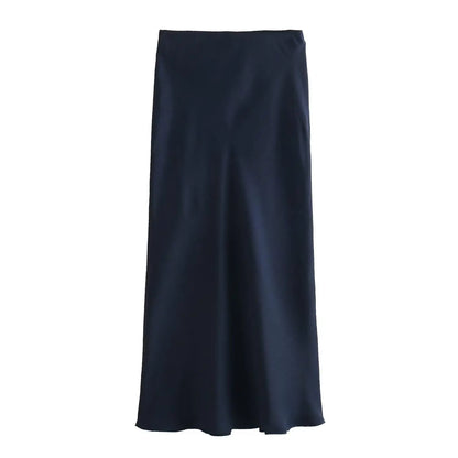 The Vianté Skirt | Timeless Satin Midi Skirt