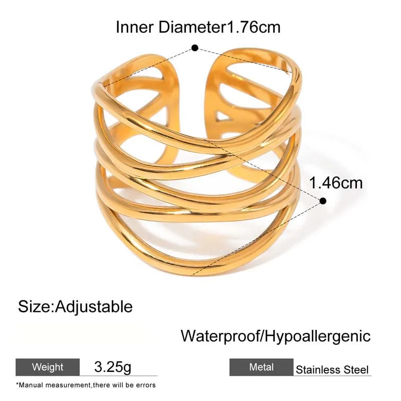 The Céleste Ring | Minimalist Gold Statement Ring