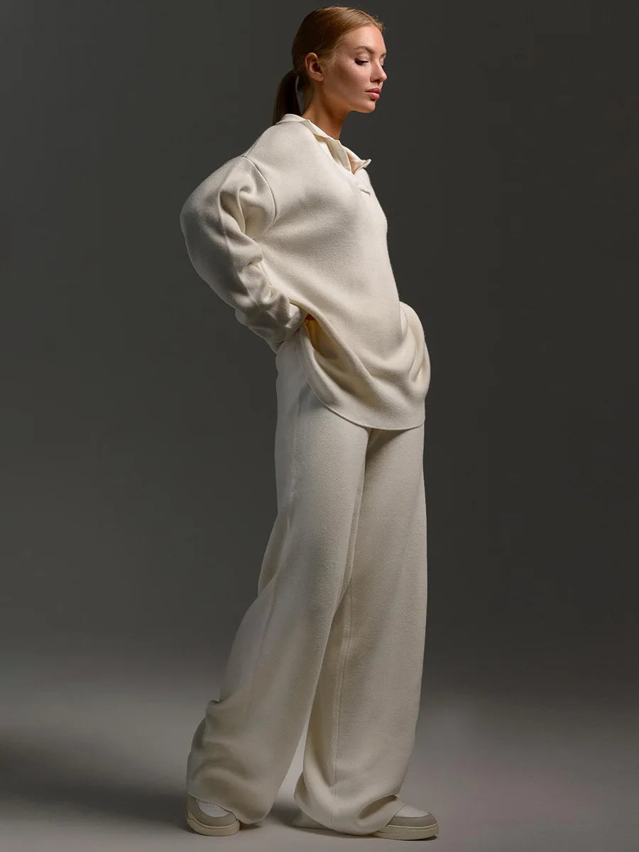 The Antonella Knit Set | Soft Knit Top & Trousers
