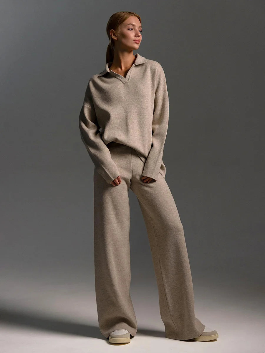 The Antonella Knit Set | Soft Knit Top & Trousers