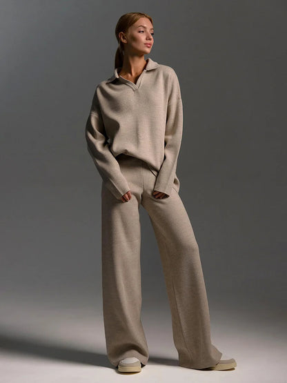 The Antonella Knit Set | Soft Knit Top & Trousers