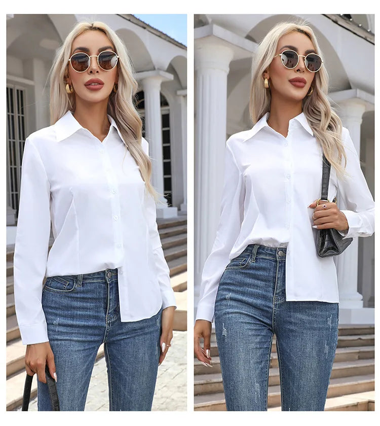 The Amelia Cotton Shirt | Oversized Button-Up Shirt
