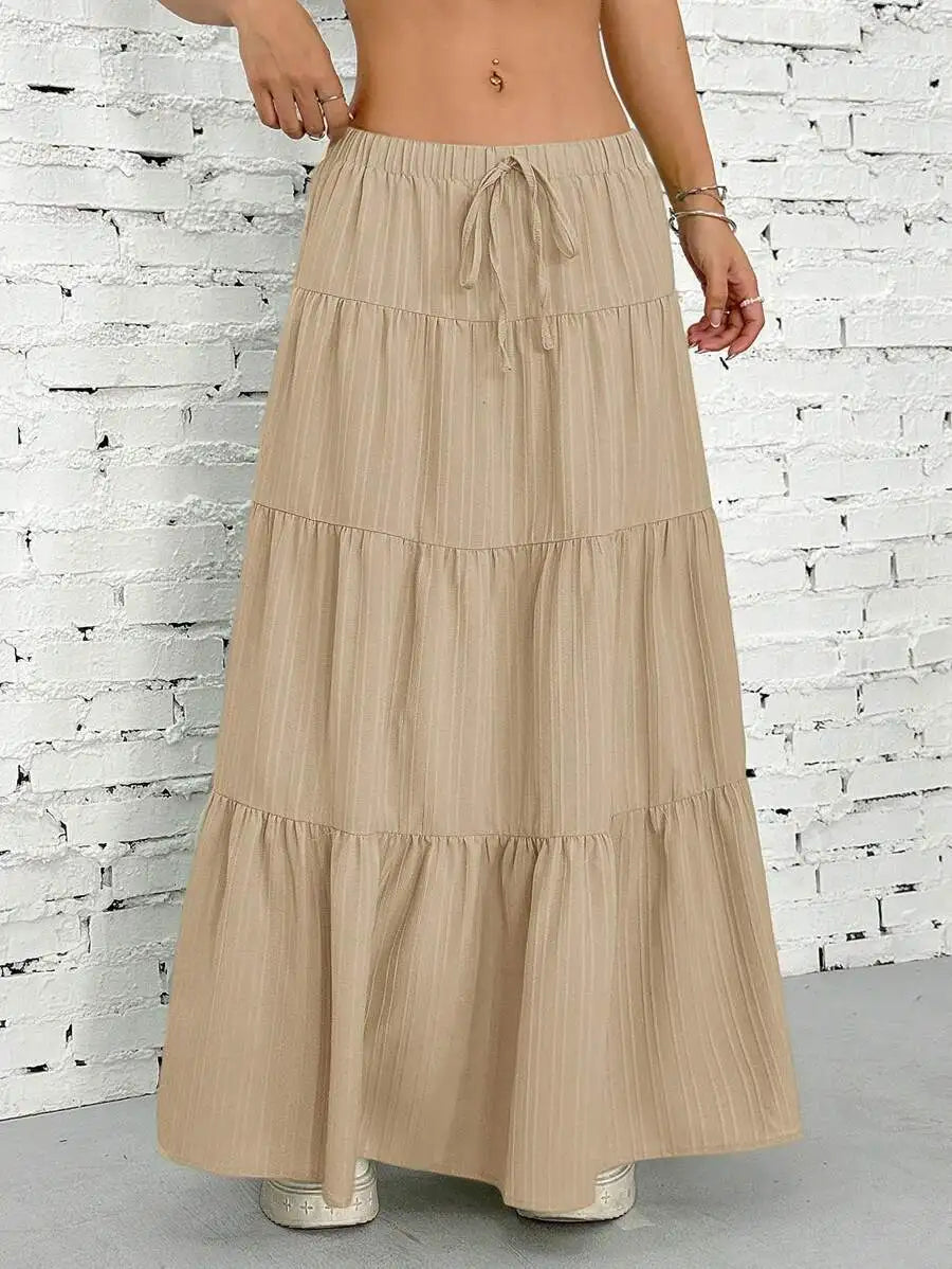 The Madeleine Skirt | Satin High-Waisted Midi