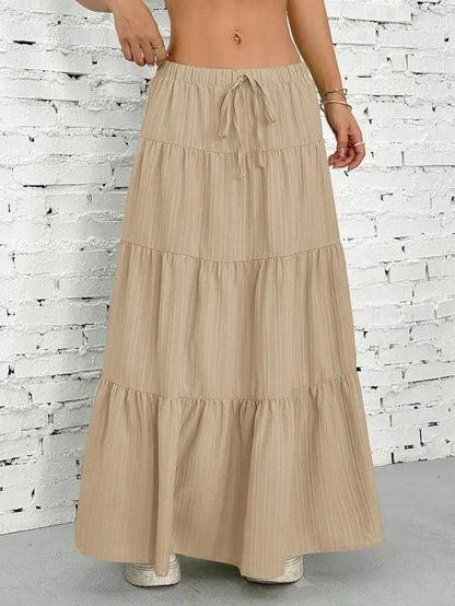 The Madeleine Skirt | Satin High-Waisted Midi