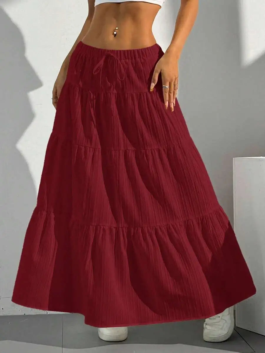 The Madeleine Skirt | Satin High-Waisted Midi