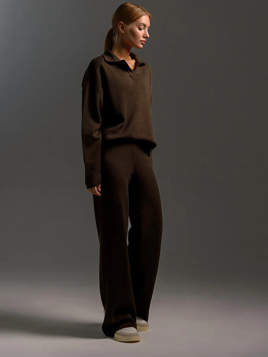 The Antonella Knit Set | Soft Knit Top & Trousers