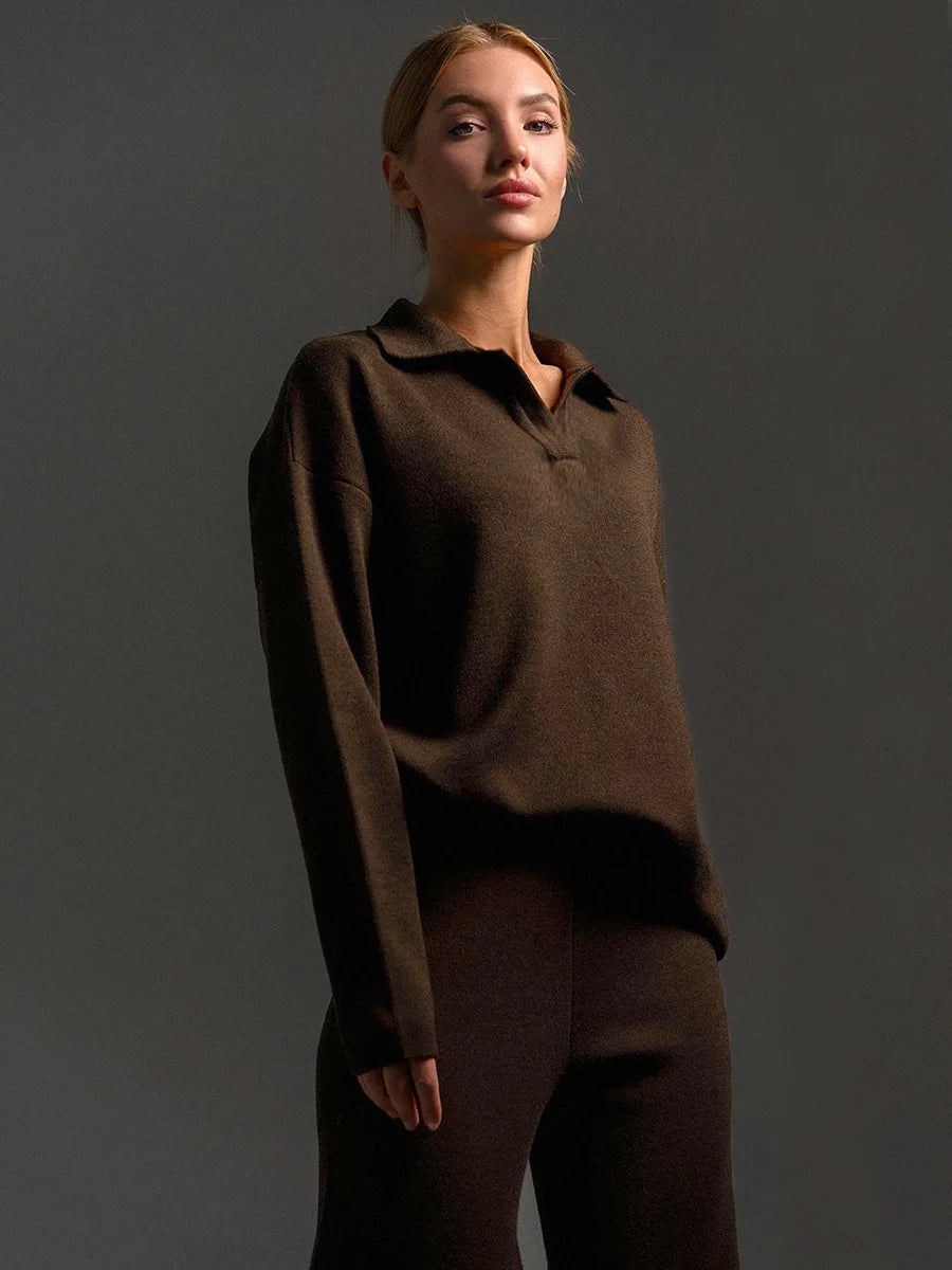 The Antonella Knit Set | Soft Knit Top & Trousers
