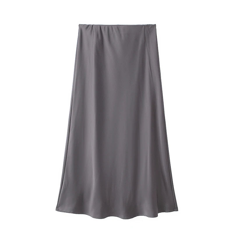 The Vianté Skirt | Timeless Satin Midi Skirt