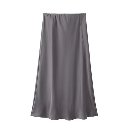 The Vianté Skirt | Timeless Satin Midi Skirt