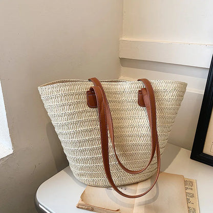The Riviera Tote | Structured Woven Tote Bag