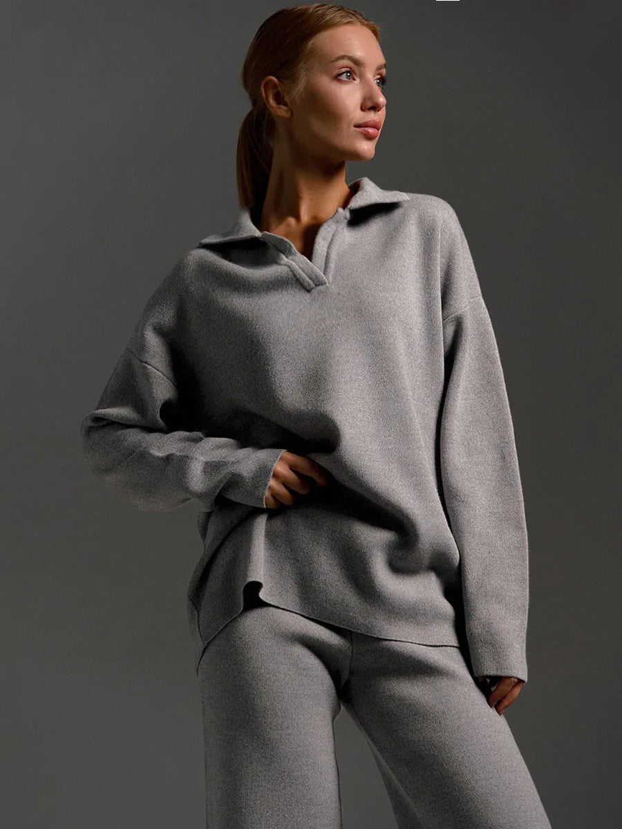 The Antonella Knit Set | Soft Knit Top & Trousers