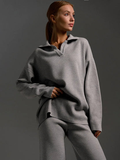 The Antonella Knit Set | Soft Knit Top & Trousers