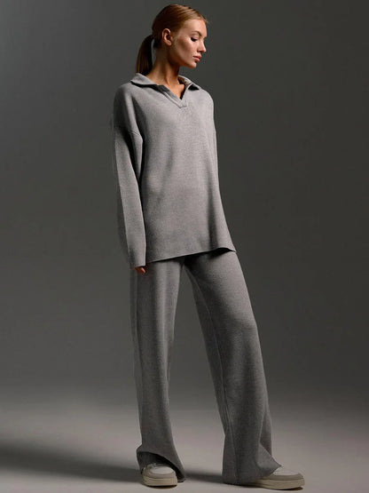 The Antonella Knit Set | Soft Knit Top & Trousers
