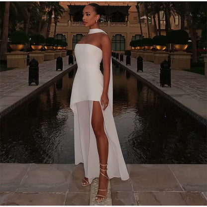 The Valentina Mesh Maxi Dress | Strapless Maxi Dress