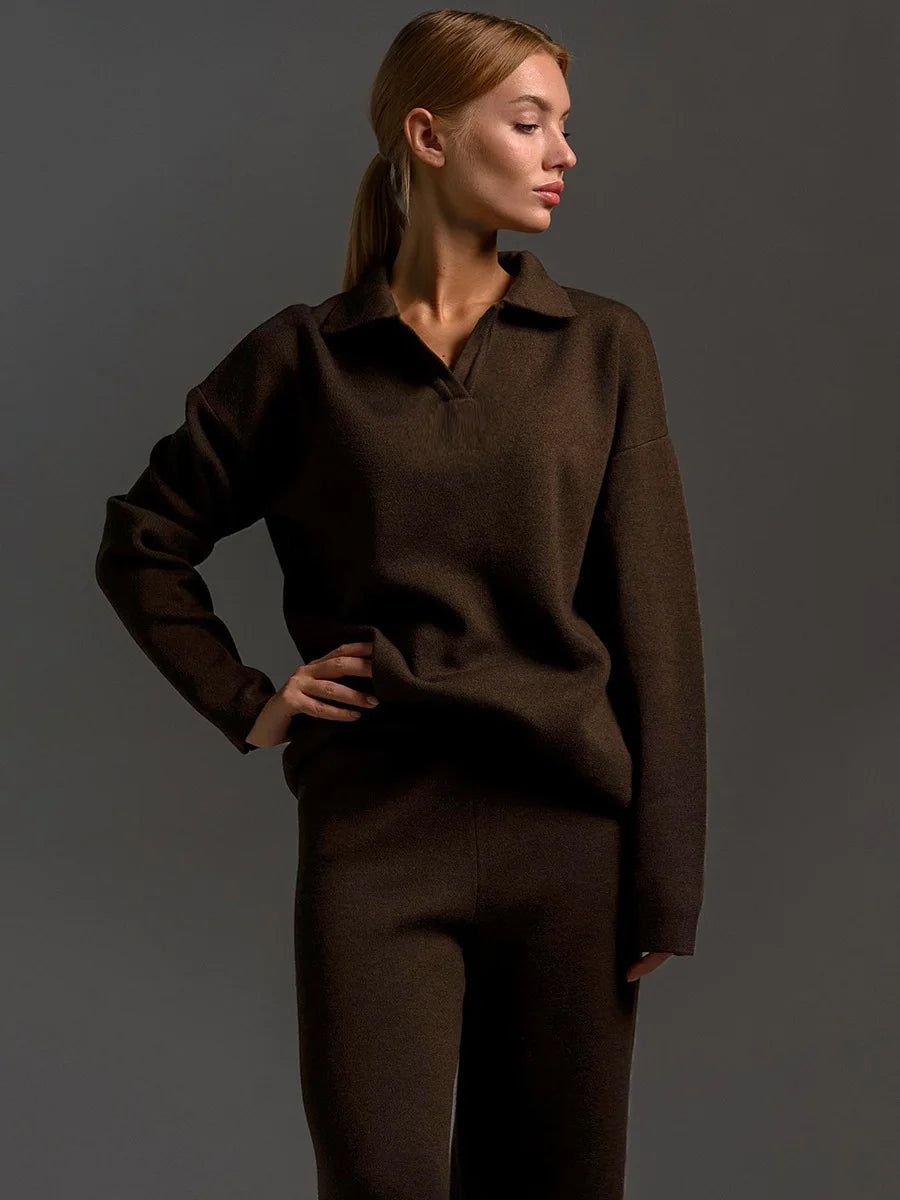 The Antonella Knit Set | Soft Knit Top & Trousers