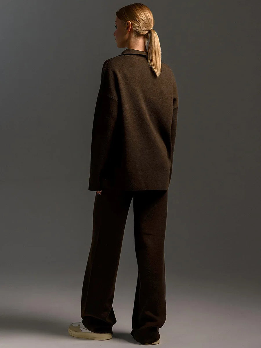 The Antonella Knit Set | Soft Knit Top & Trousers