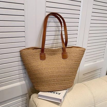 The Riviera Tote | Structured Woven Tote Bag