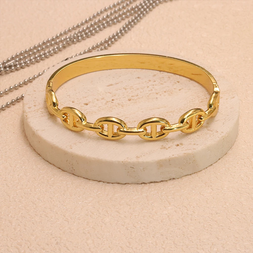 The Gold Cuff Bracelet | Polished Statement Cuff