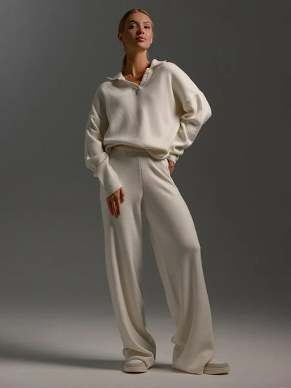 The Antonella Knit Set | Soft Knit Top & Trousers